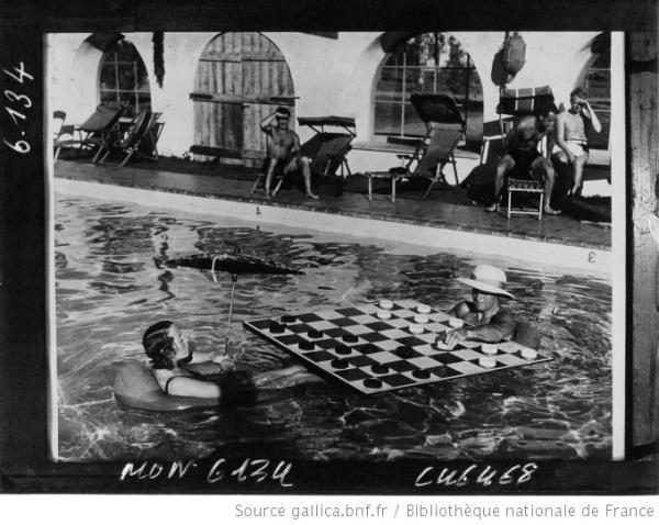 Partie de dame en aquatique